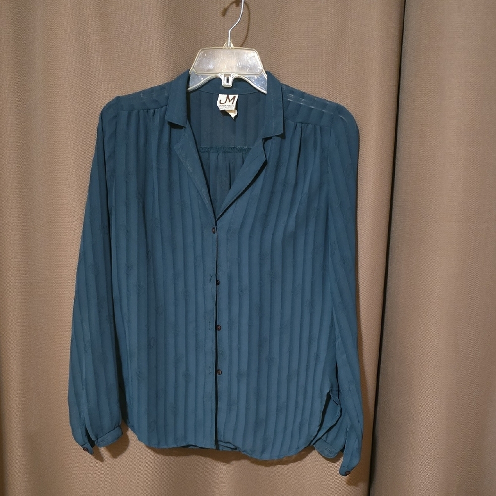 VINTAGE Sheer Green Blouse